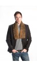 Golden karakul fur scarf - unisex